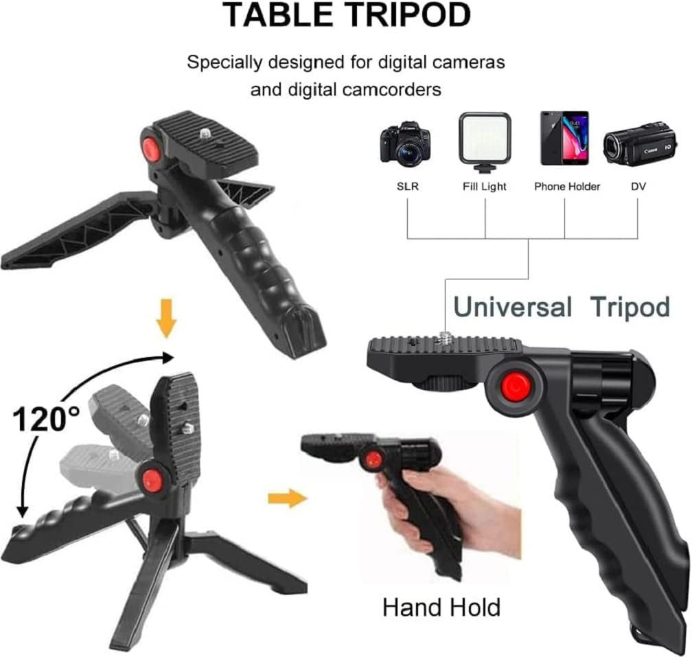 Kit vlogger professionale 4 in 1 treppiede cellulare con microfono e luce led