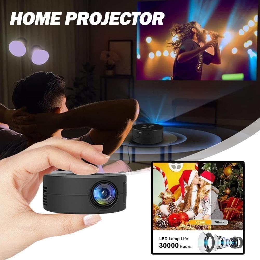 Mini Proiettore Portatile LED con Schermo Condiviso e Telecomando