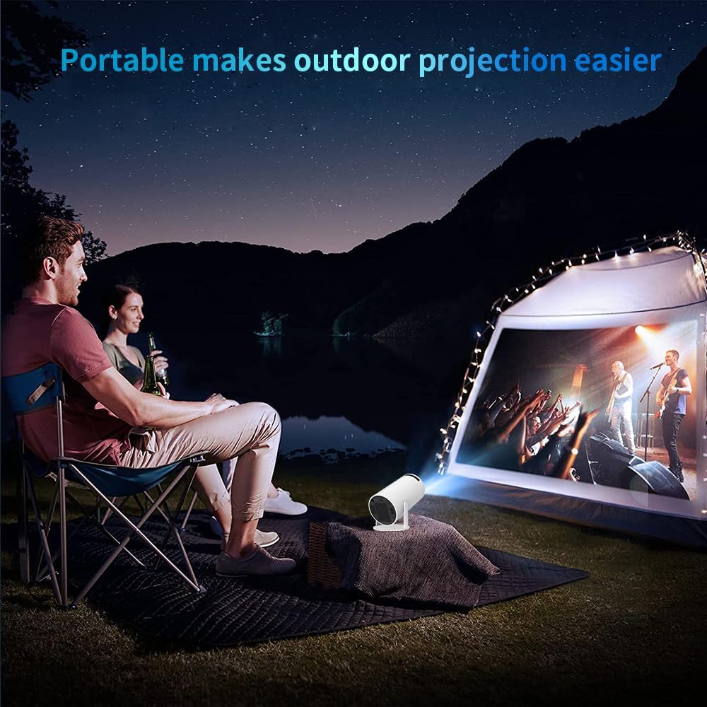 Mini Proiettore con Android 12 WiFi e Bluetooth Portatile 1080P Full HD – 18000 Lume da Esterno e Soffitto