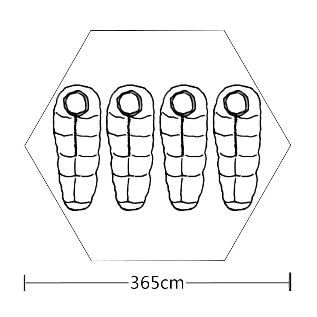 Tenda per 4 Persone Blu