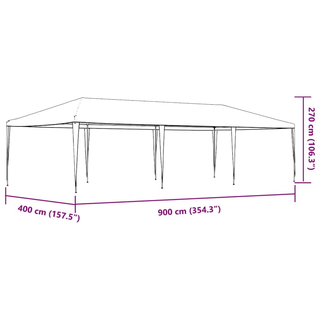 Tenda per Feste 4x9 m Blu