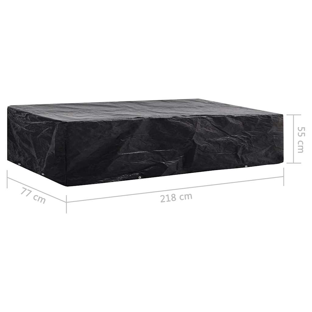 Coperture Arredi Giardino 2 pz 8 Occhielli 218x77x55 cm