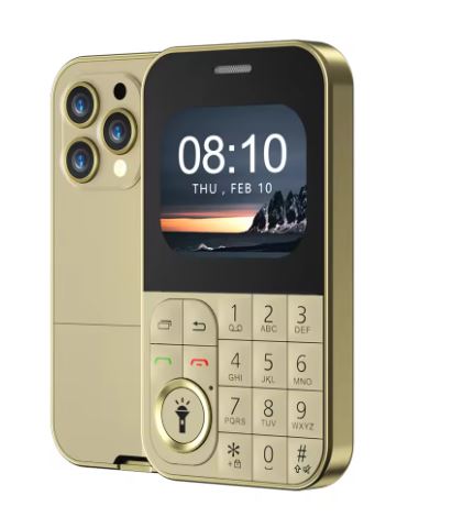 Mini Telefono Cellulare GSM Doppia SIM con Schermo da 2,01 (oro)