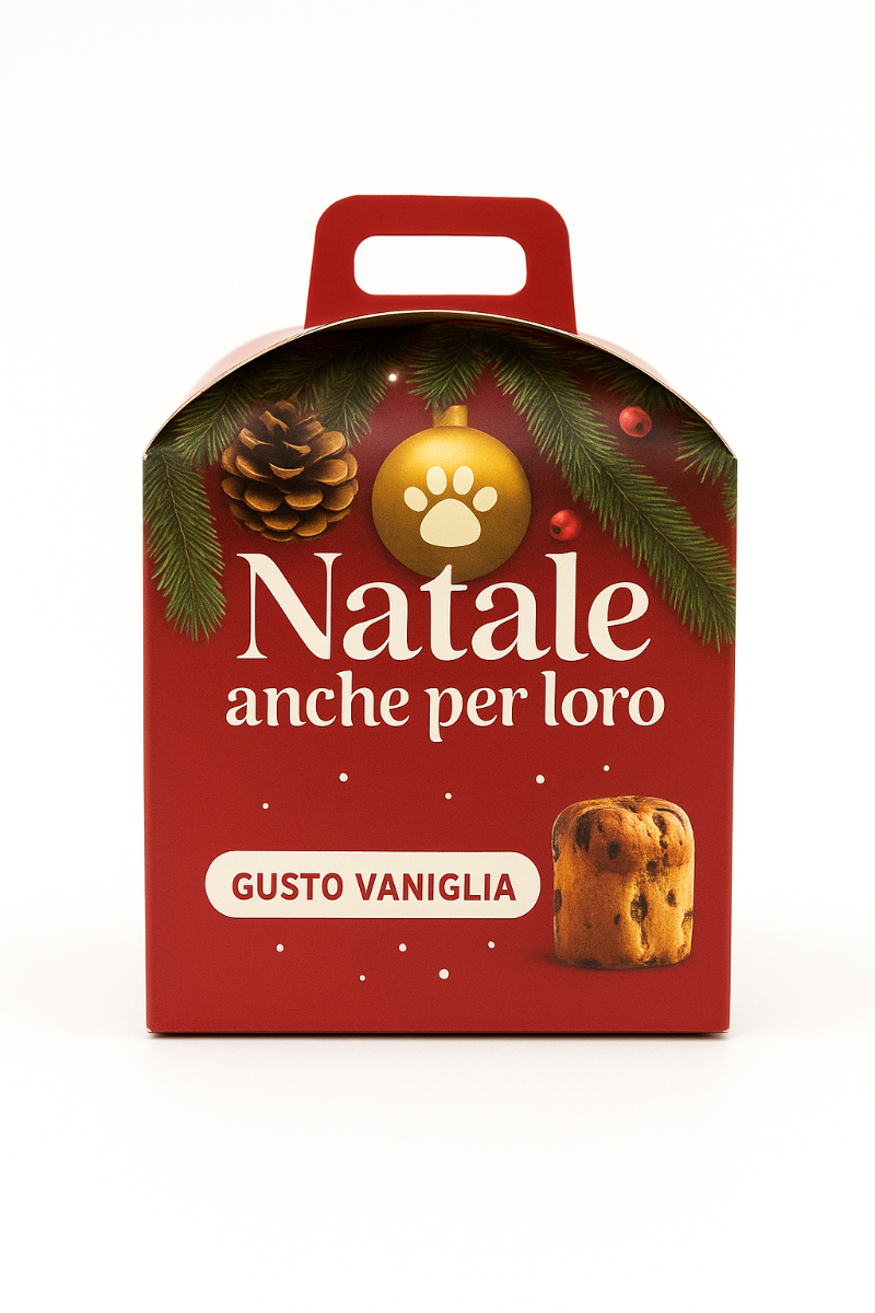 Panettone per Cani 80 g – Alimento Complementare Morbido | Gusti Vaniglia o Bacon
