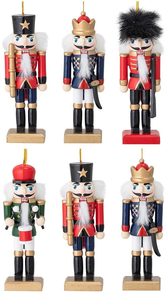 Set 4 ciondoli Nutcracker schiaccianoci