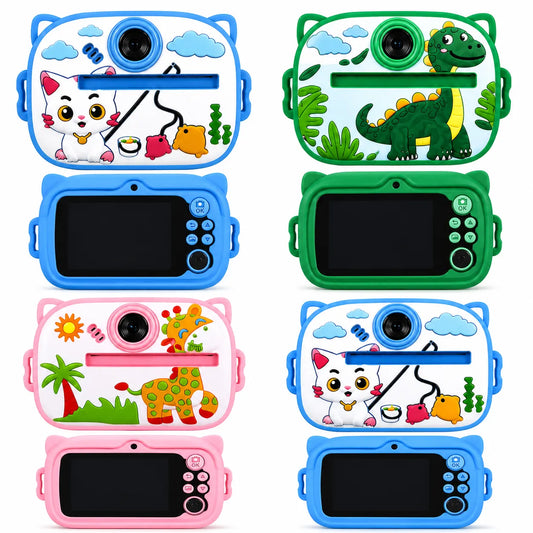 Mini Fotocamera Bambini con Stampa Istantanea – Foto e Video HD – Mini Camera Digitale Educativa con Giochi e Musica – Regalo Perfetto per Bambini e Bambine