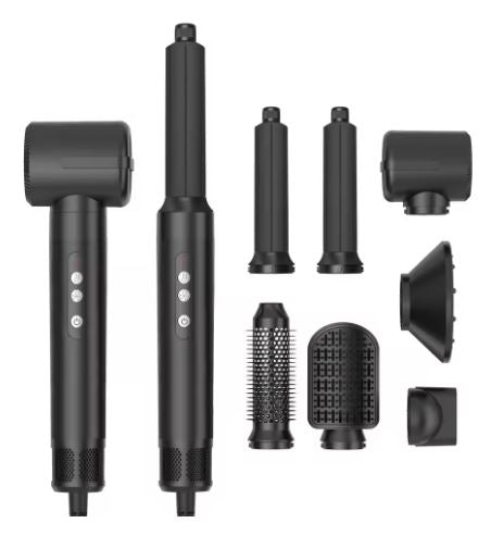 Piastra Keratin 3D Pro 7 in 1 Professionale, Spazzola ad Aria Calda, Arricciacapelli, Volumizzatore e Accessori