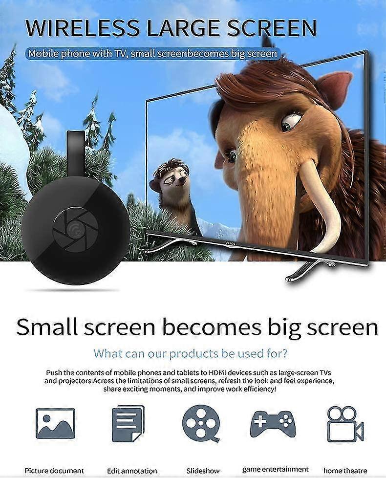 Chromecast Wireless Mirascreen HDMI Display Dongle Media Video Streamer TV 2024