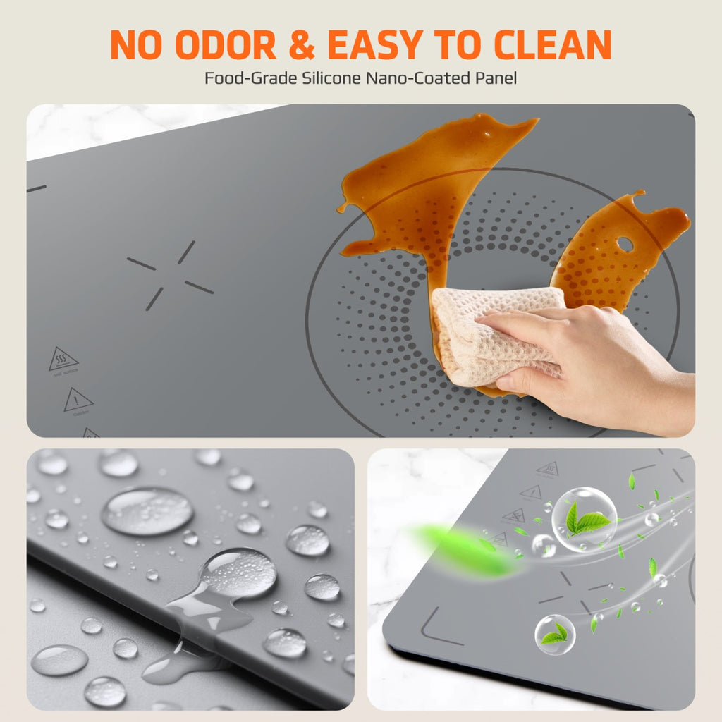 Scaldavivande Elettrico Portatile in Silicone 60×44 cm | Tappetino Riscaldante Pieghevole, 3 Livelli di Temperatura