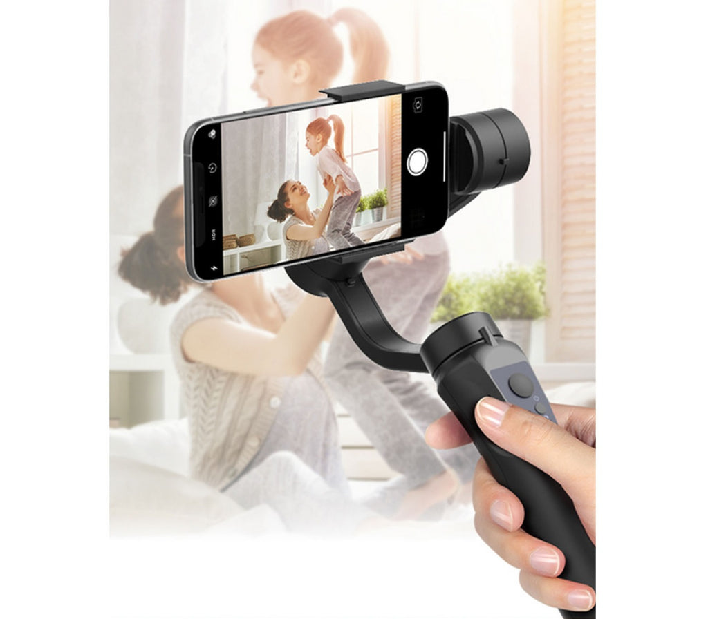 Stabilizzatore a 3 assi per smartphone manico telescopico con treppiede q-ytf6