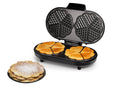 Doppia piastra per waffle cialde sottili a forma di cuore 1200 w