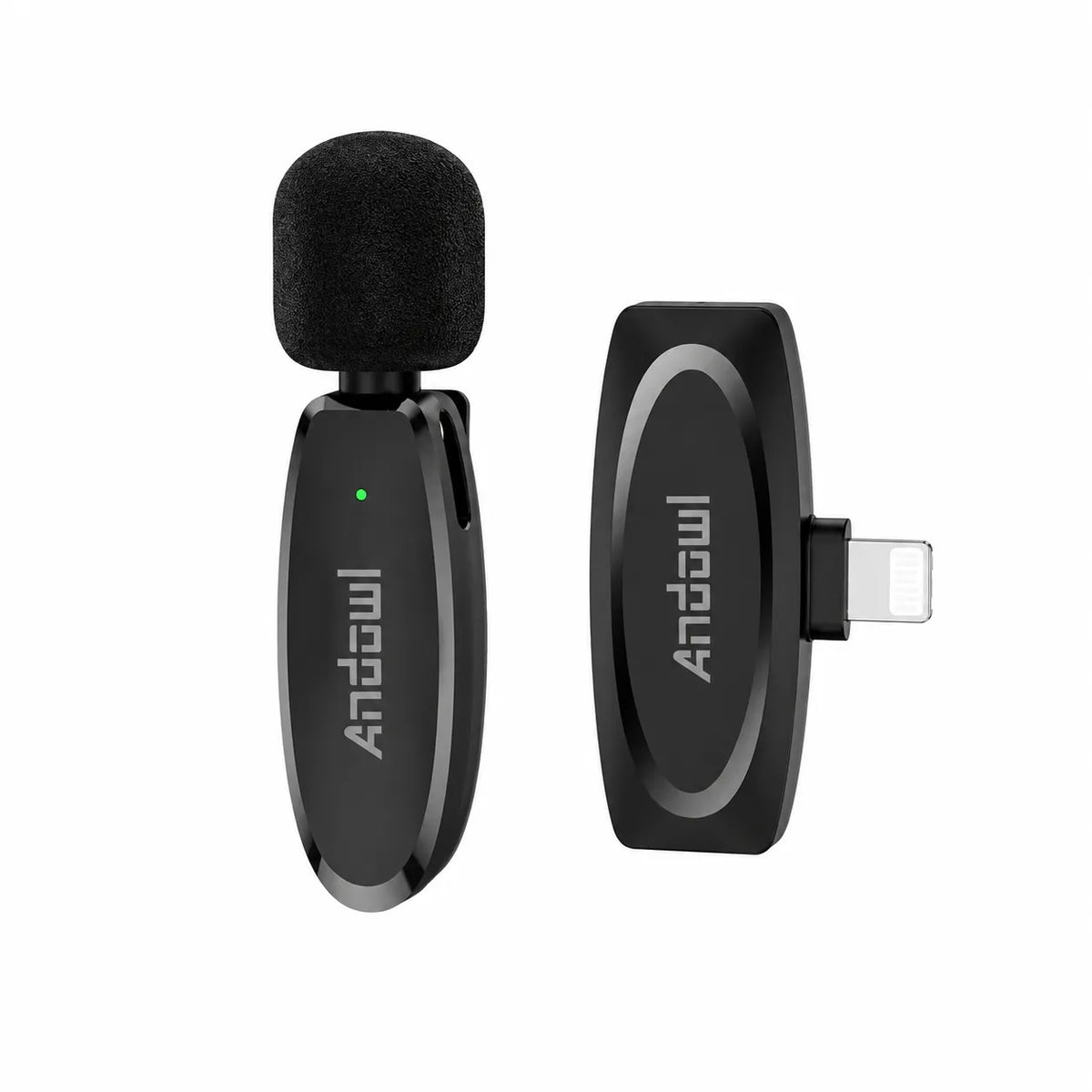 Microfono Wireless Lavalier per iPhone Lightning Senza Fili con Riduzione del Rumore – Plug & Play