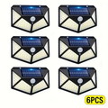 Kit 6 Luci Solari a LED con Sensore di Movimento – 100 LED, IP65, 270° di Copertura