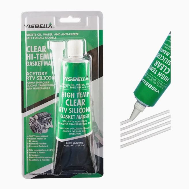 Visbella RTV Silicone Trasparente – Sigillante Ad Alta Temperatura 85g