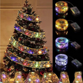 Nastro di Natale Luminoso con Luci LED - Decorazione Natalizia Argento 5 metri