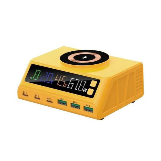 Stazione di ricarica rapida 7 in 1 da 110W con ricarica wireless e display LED