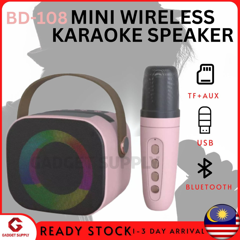 Altoparlante karaoke Bluetooth Bd-108 con microfono
