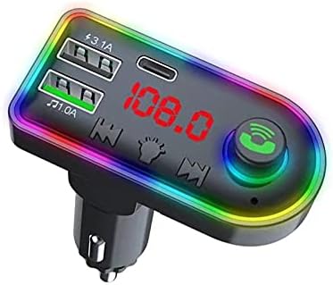 Trasmettitore FM Bluetooth per Auto – Adattatore Multifunzionale con Vivavoce e Ricarica USB
