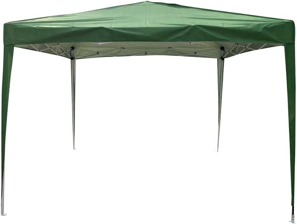 Gazebo 3x3 mt pieghevole richiudibile tendone giardino verde impermeabile