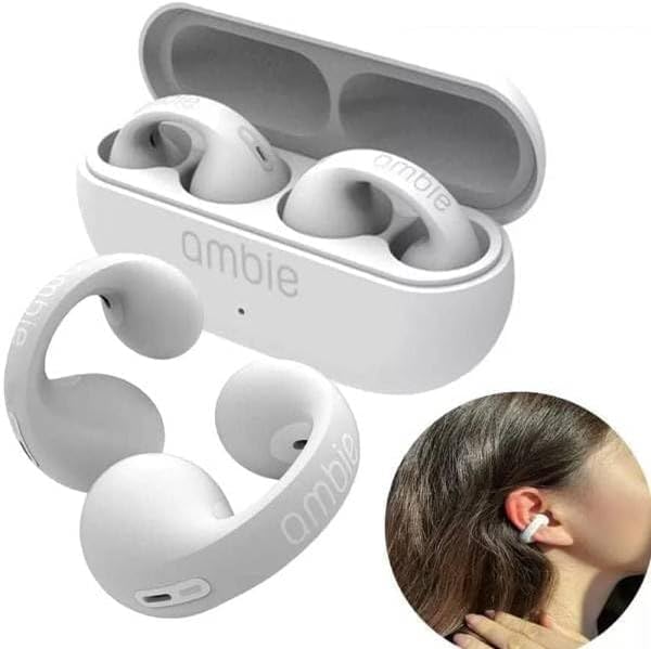 Cuffie Sportive Open Ear  Comfort, Sicurezza e Stile in Movimento Bianco