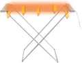 Magic Dry Stendino Elettrico Richiudibile 8 Barre Riscaldate 100W - Design Compatto e Salvaspazio