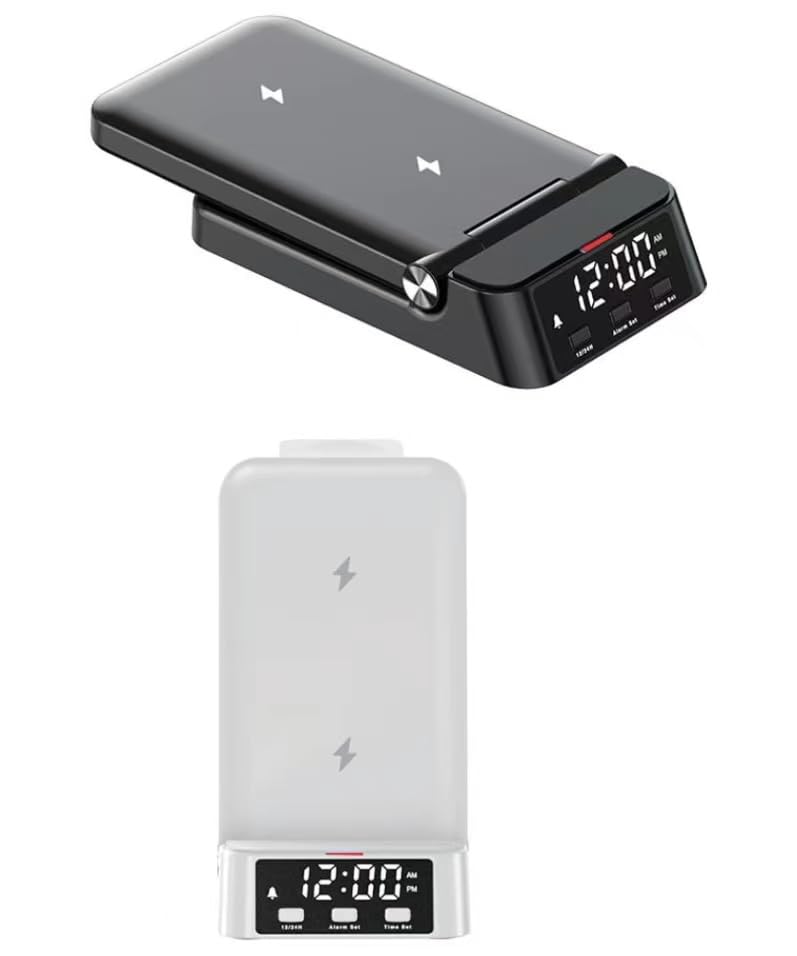 Dock di Ricarica 4 in 1 Compatibile con iPhone (Serie 8-15), Samsung, OnePlus, AirPods 2/3/Pro e Smartwatch