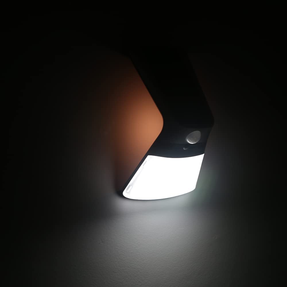 Lampada solare led da muro faretto 3,5w 430 lm sensore crepuscolare e movimento FO-TA204