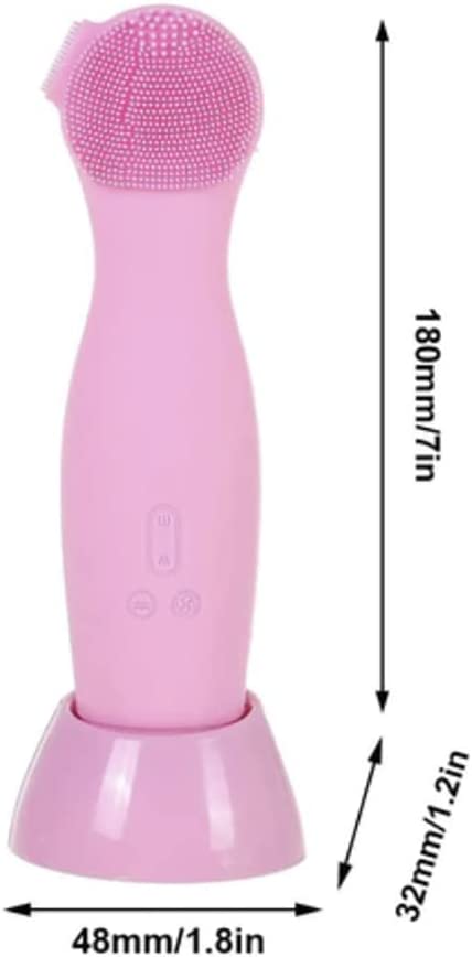 Spazzola facciale elettrica per pulizia massaggio viso teste in gel silice aorlis ao-77873