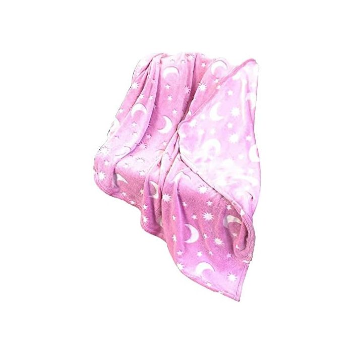 Coperta Magica per bambini plaid in pile con stelle che si illuminano al buio 180 x 100