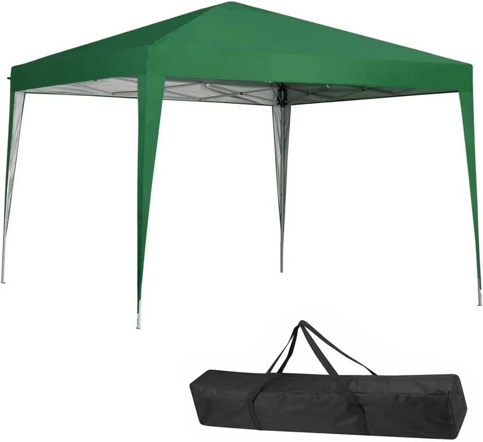 Gazebo 3x3 mt pieghevole richiudibile tendone giardino verde impermeabile