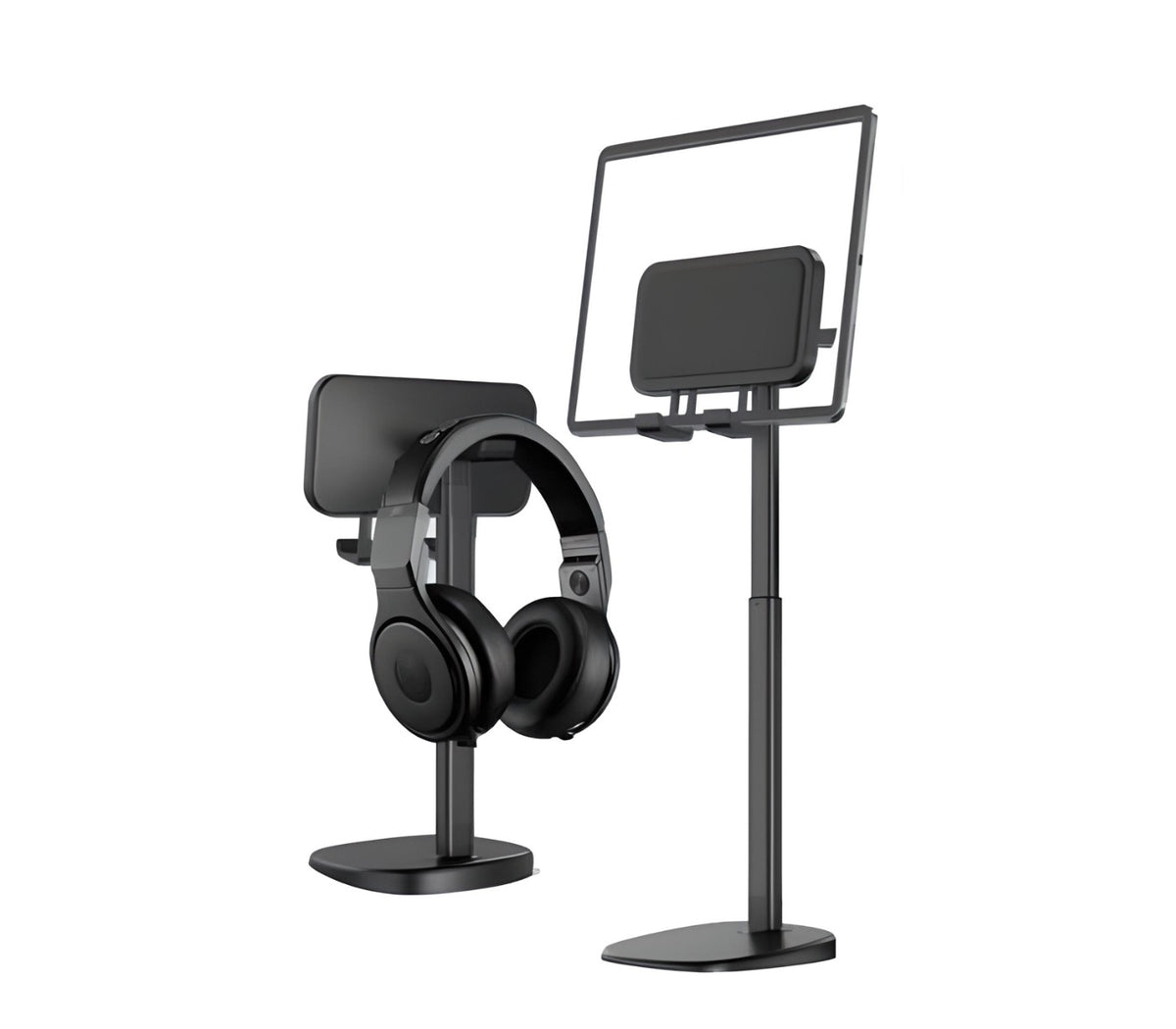 Supporto smartphone cellulare tablet da tavolo regolabile con portacuffie qzj201