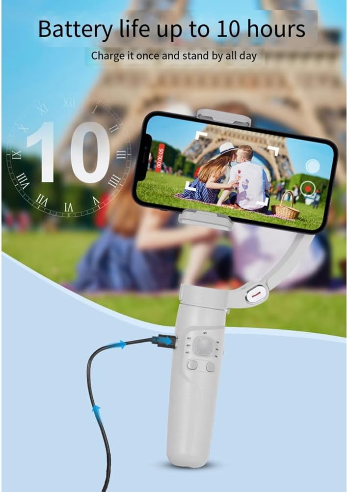 Stabilizzatore Cardanico Portatile Pieghevole a 3 Assi per Smartphone