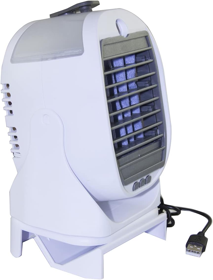 Mini Condizionatore Portatile 2in1 con Ventilatore Raffrescante e Umidificatore – Rotazione a 360°