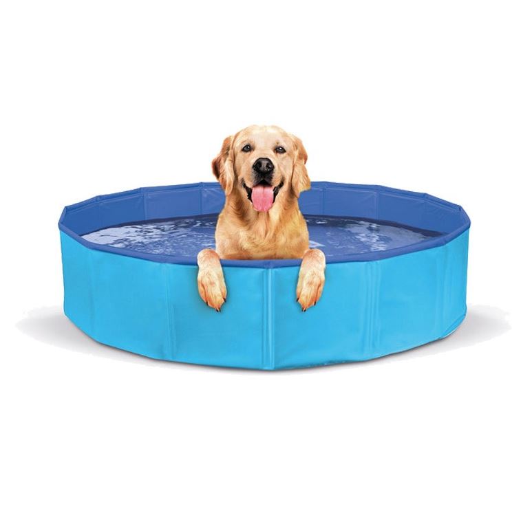 Piscina Portatile Blu per Cani Robusta Facile da Svuotare e Pulire 120 X 30