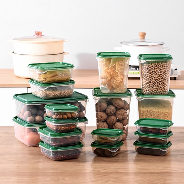 Set da 17 pezzi contenitori ermetici per cereali con coperchi