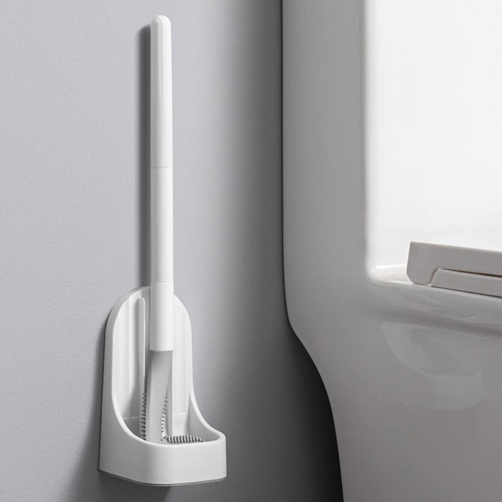 Scopino WC in Silicone con Design a Mazza da Golf | Setola Flessibile TPR, Asciugatura Rapida e Supporto Antigoccia