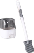 Scopino per WC da Parete in Silicone, con Manico Ricaricabile e Design Salvaspazio