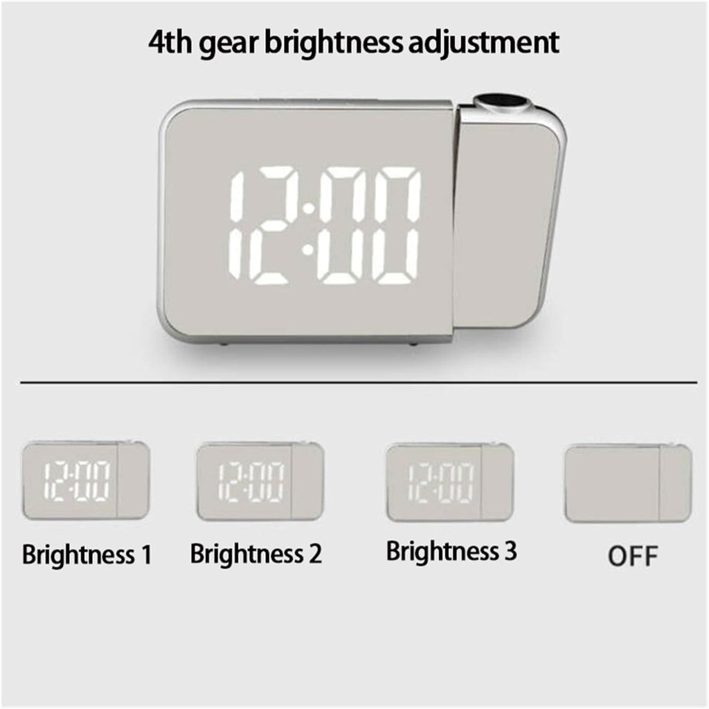 Orologio da Proiezione Digitale LED – Sveglia con Rotazione 180°