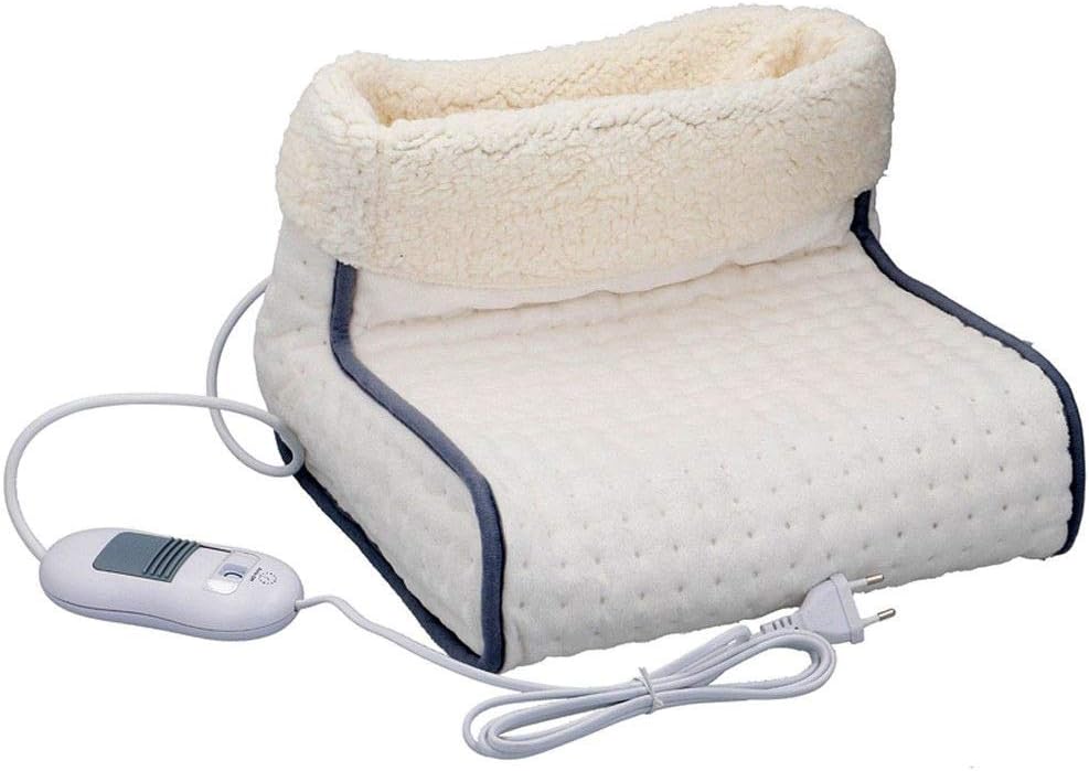 Scaldapiedi Elettrico con Riscaldamento Rapido, 3 Livelli di Temperatura, Fodera Lavabile, Autospegnimento, 100W
