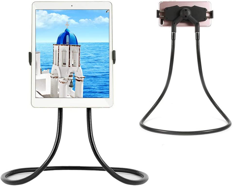 Supporto flessibile per collo lungo supporto per telefono da letto per tablet da esterno compatibile con smartphone da 4,5-7,48 pollici e tablet da 4,5-7,48 pollici