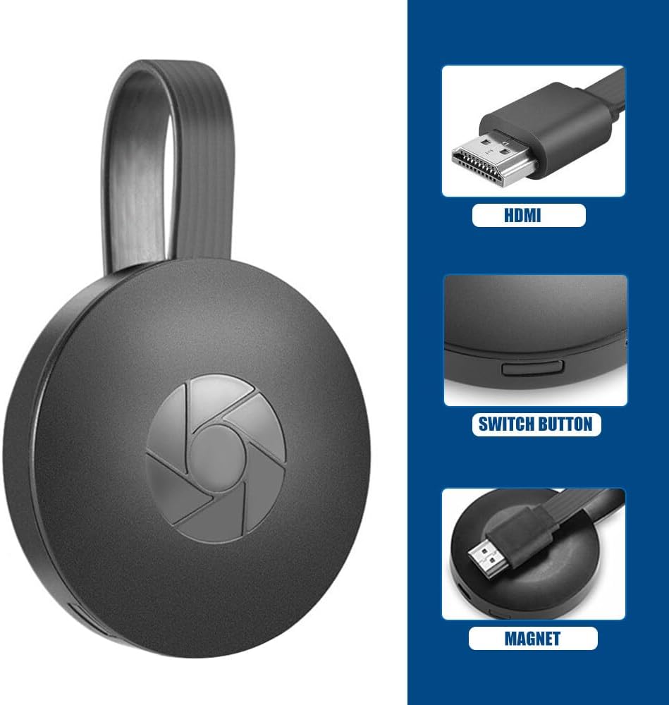 Chromecast Wireless Mirascreen HDMI Display Dongle Media Video Streamer TV 2024