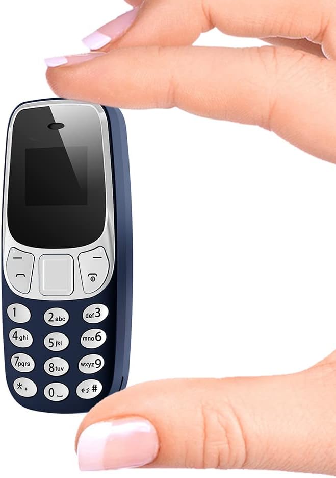 Mini Telefono Cellulare Tascabile L8star BM10 - Dual SIM blu