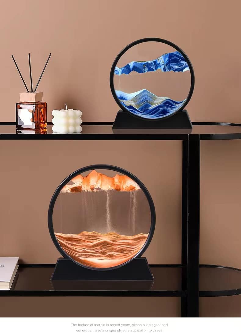 Sabbie Mobili Creative 3D – Paesaggio Naturale con Sabbia che Scorre, Arte da Scrivania per Casa e Ufficio