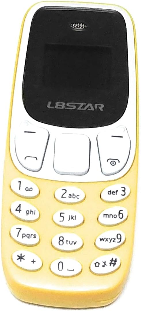 Mini Telefono Cellulare Tascabile L8star BM10 - Dual SIM giallo
