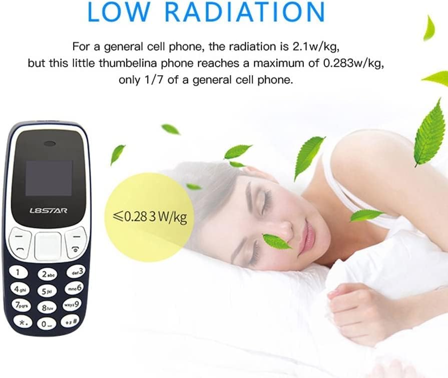 Mini Telefono Cellulare Tascabile L8star BM10 - Dual SIM blu
