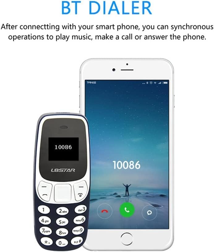 Mini Telefono Cellulare Tascabile L8star BM10 - Dual SIM blu