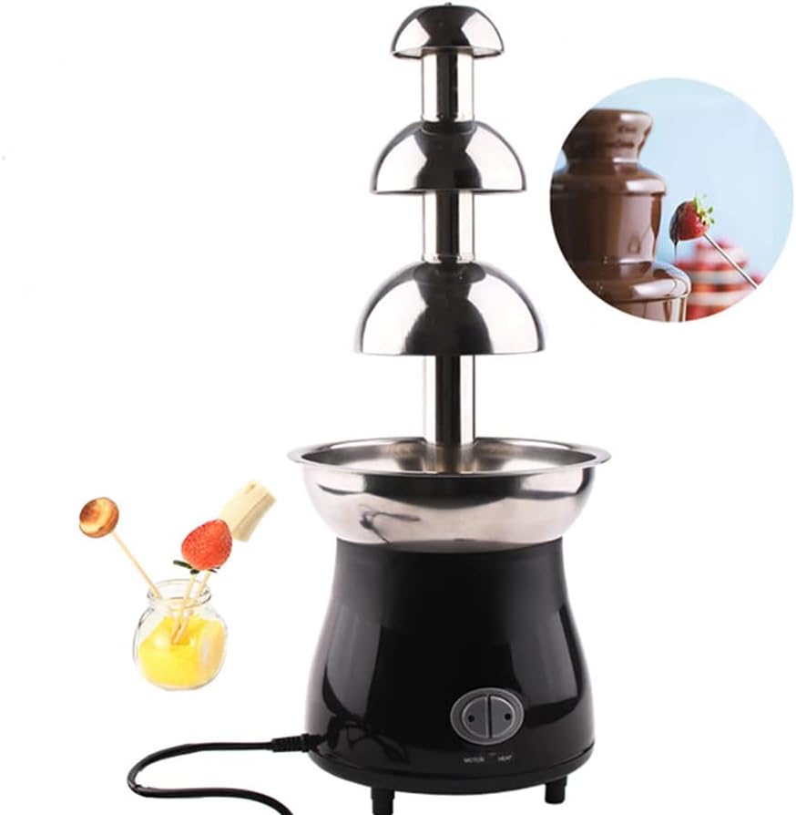 Fontana di Cioccolato a 3 Livelli Commerciale in Acciaio Inossidabile – Perfetta per Fondute e Eventi Speciali