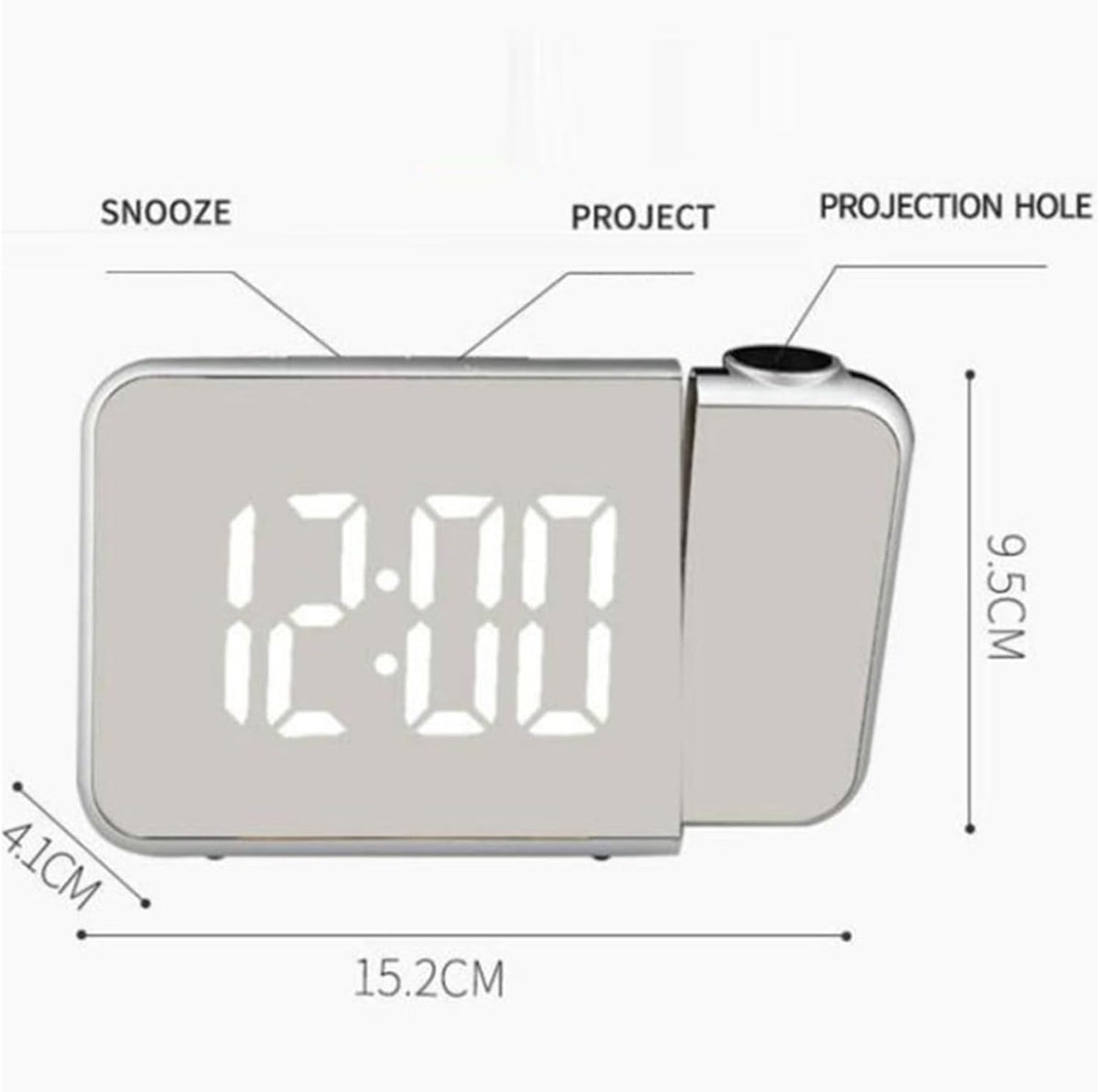 Orologio da Proiezione Digitale LED – Sveglia con Rotazione 180°