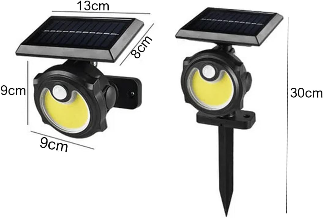 Faretto Solare da Giardino TE-B0391 con 56 LED COB, Luce Fredda e Sensore di Movimento