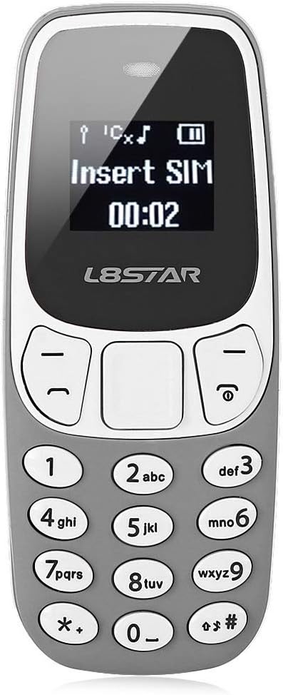 Mini Telefono Cellulare Tascabile L8star BM10 - Dual SIM grigio